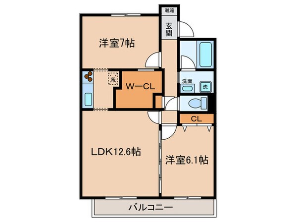 ハ－ツハピネスの物件間取画像